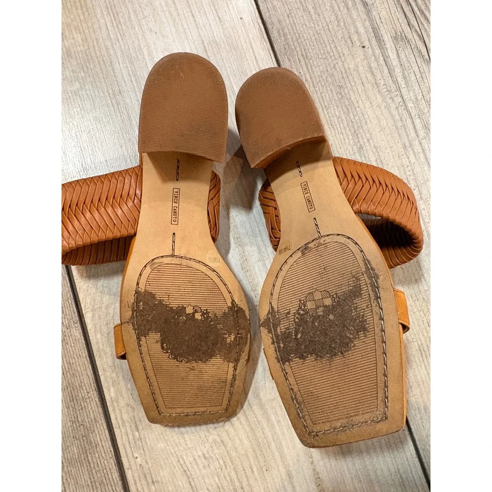Vince Camuto Shamira Sandals Women's 7.5 Open Toe Summer Chic Vacation Casual